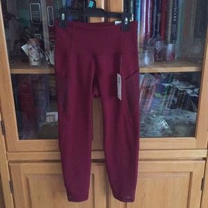 Crimson Red Elevated Leggings